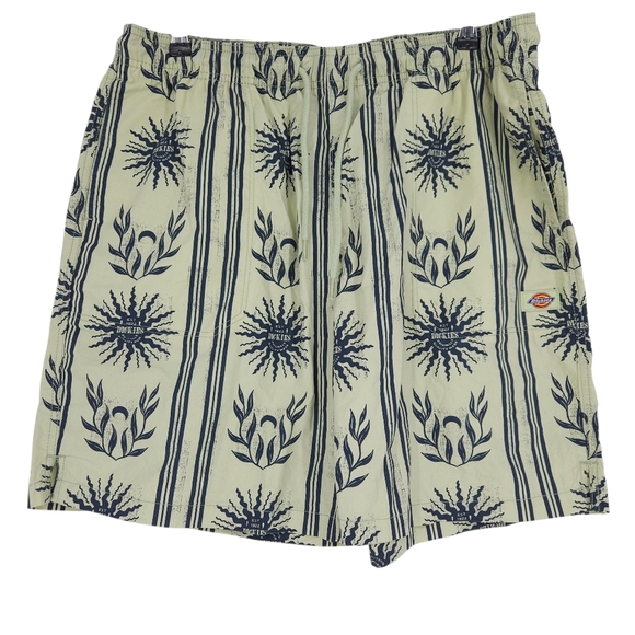 Dickies Kelso Shorts Celadon Green Vintage Print Pull On Stretch Waist Mens 2XL - Picture 1 of 8